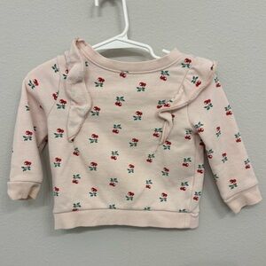 Janie and Jack Floral Ruffle Sweatshit size 6-12 months
